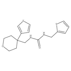 1-(thiophen-2-ylmethyl)-3-((4-(thiophen-3-yl)tetrahydro-2H-pyran-4-yl)methyl)urea Structure