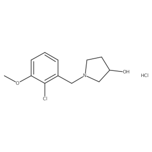 1-(2-Chloro-3-methoxybenzyl)pyrrolidin-3-ol hydrochloride Structure