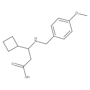 3-Cyclobutyl-3-{[(4-methoxyphenyl)methyl]amino}propanoic acid Structure