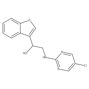 1-(1-Benzothiophen-3-yl)-2-[(5-chloropyrimidin-2-yl)amino]ethan-1-ol结构式