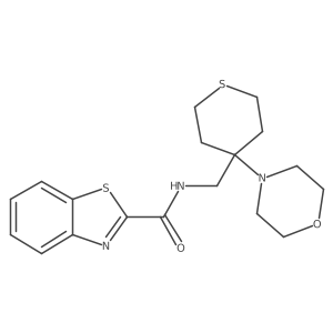 N-{[4-(morpholin-4-yl)thian-4-yl]methyl}-1,3-benzothiazole-2-carboxamide结构式