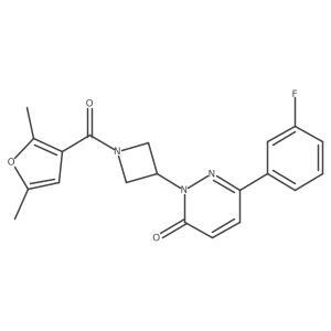 2-[1-(2,5-Dimethylfuran-3-carbonyl)azetidin-3-yl]-6-(3-fluorophenyl)-2,3-dihydropyridazin-3-one结构式