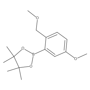 2-(5-Methoxy-2-(methoxymethyl)phenyl)-4,4,5,5-tetramethyl-1,3,2-dioxaborolane结构式