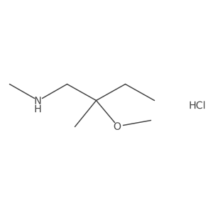 (2-Methoxy-2-methylbutyl)(methyl)amine hydrochloride结构式