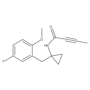 N-{1-[(5-fluoro-2-methoxyphenyl)methyl]cyclopropyl}but-2-ynamide Structure
