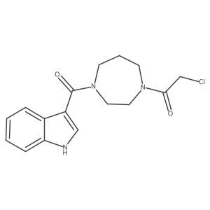2-Chloro-1-[4-(1H-indole-3-carbonyl)-1,4-diazepan-1-yl]ethanone结构式