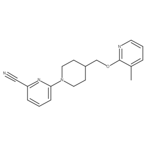 6-(4-{[(3-Methylpyridin-2-yl)oxy]methyl}piperidin-1-yl)pyridine-2-carbonitrile Structure