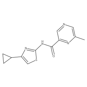 N-(4-Cyclopropyl-1,3-thiazol-2-yl)-6-methylpyrazine-2-carboxamide结构式