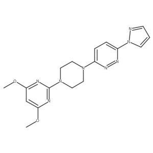 4,6-dimethoxy-2-{4-[6-(1H-pyrazol-1-yl)pyridazin-3-yl]piperazin-1-yl}pyrimidine结构式