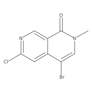 4-Bromo-6-chloro-2-methyl-2,7-naphthyridin-1(2H)-one结构式