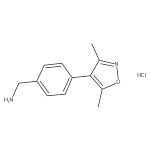 1-[4-(3,5-Dimethyl-1,2-oxazol-4-yl)phenyl]methanamine hydrochloride Structure