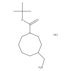Tert-butyl 4-(aminomethyl)azocane-1-carboxylate hydrochloride结构式