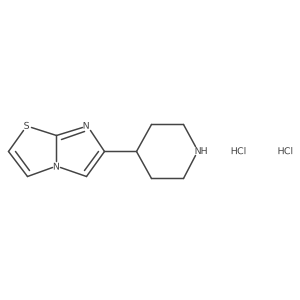 4-{Imidazo[2,1-b][1,3]thiazol-6-yl}piperidine dihydrochloride Structure