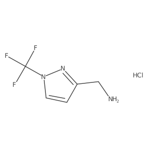 1-[1-(trifluoromethyl)-1H-pyrazol-3-yl]methanaminehydrochloride Structure