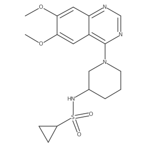 N-[1-(6,7-dimethoxyquinazolin-4-yl)piperidin-3-yl]cyclopropanesulfonamide结构式