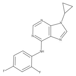9-cyclopropyl-N-(2,4-difluorophenyl)-9H-purin-6-amine结构式