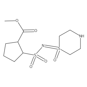 Methyl 2-[(1-oxo-1lambda6-thiomorpholin-1-ylidene)sulfamoyl]cyclopentane-1-carboxylate Structure