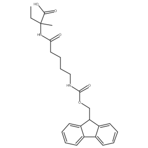 2-[5-({[(9H-fluoren-9-yl)methoxy]carbonyl}amino)pentanamido]-2-methylbutanoic acid Structure