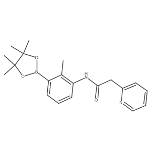 N-[2-methyl-3-(4,4,5,5-tetramethyl-1,3,2-dioxaborolan-2-yl)phenyl]-2-pyridin-2-ylacetamide结构式