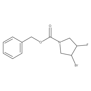 rac-benzyl (3R,4R)-3-bromo-4-fluoropyrrolidine-1-carboxylate Structure