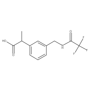 2-{3-[(2,2,2-Trifluoroacetamido)methyl]phenyl}propanoic acid结构式