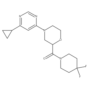 4-(6-Cyclopropylpyrimidin-4-yl)-2-(4,4-difluoropiperidine-1-carbonyl)morpholine Structure
