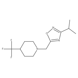 1-{[3-(Propan-2-yl)-1,2,4-oxadiazol-5-yl]methyl}-4-(trifluoromethyl)piperidine结构式