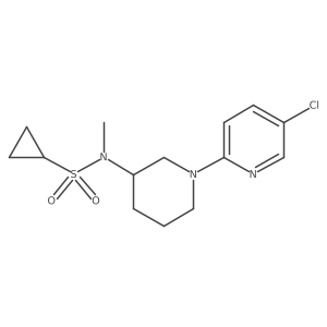 N-[1-(5-chloropyridin-2-yl)piperidin-3-yl]-N-methylcyclopropanesulfonamide结构式