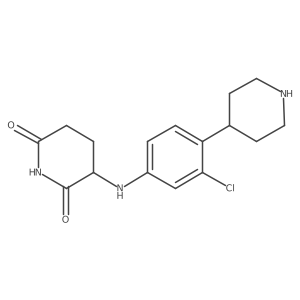 3-[[3-chloro-4-(4-piperidinyl)phenyl]amino]-2,6-Piperidinedione Structure