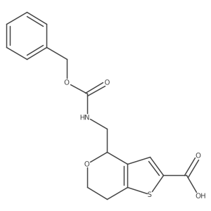 4-({[(benzyloxy)carbonyl]amino}methyl)-4H,6H,7H-thieno[3,2-c]pyran-2-carboxylic acid Structure