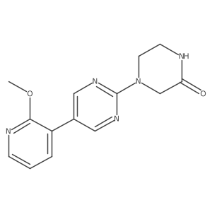 4-[5-(2-Methoxypyridin-3-yl)pyrimidin-2-yl]piperazin-2-one结构式