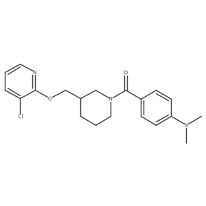 4-(3-{[(3-chloropyridin-2-yl)oxy]methyl}piperidine-1-carbonyl)-N,N-dimethylaniline Structure