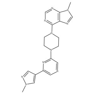 9-methyl-6-{4-[6-(1-methyl-1H-pyrazol-4-yl)pyrazin-2-yl]piperazin-1-yl}-9H-purine结构式