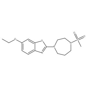6-Ethoxy-2-(4-methanesulfonyl-1,4-diazepan-1-yl)-1,3-benzothiazole结构式