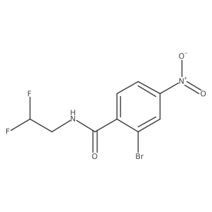 2-Bromo-N-(2,2-difluoroethyl)-4-nitrobenzamide结构式