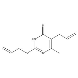 6-methyl-5-prop-2-enyl-2-prop-2-enylsulfanyl-1H-pyrimidin-4-one Structure
