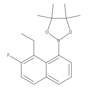 2-(8-Ethyl-7-fluoronaphthalen-1-yl)-4,4,5,5-tetramethyl-1,3,2-dioxaborolane结构式