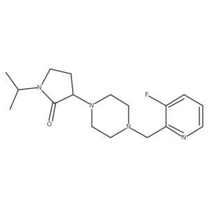3-{4-[(3-Fluoropyridin-2-yl)methyl]piperazin-1-yl}-1-(propan-2-yl)pyrrolidin-2-one Structure