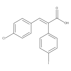 (2Z)-3-(4-Chlorophenyl)-2-(4-iodophenyl)-acrylic acid Structure