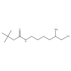 (S)-(5-Amino-6-hydroxy-hexyl)-carbamic acid tert-butyl ester结构式