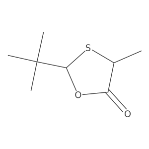 (2R,4S)-2-(1,1-Dimethylethyl)-4-methyl-1,3-oxathiolan-5-one结构式