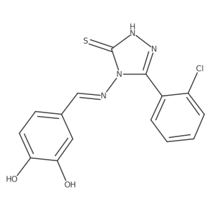3-(2-Chlorophenyl)-4-((3,4-dihydroxybenzylidene)amino)-1H-1,2,4-triazole-5(4H)-thione Structure