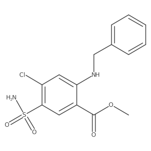 Benzoic acid,5-(aminosulfonyl)-4-chloro-2-[(phenylmethyl)amino]-,methyl ester Structure