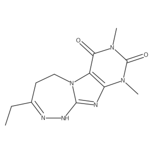 3-Ethyl-4,5-dihydro-8,10-dimethyl-1H-[1,2,4]triazepino[3,4-f]purine-7,9(8H,10H)-dione Structure