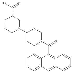 [1,4'-Bipiperidine]-3-carboxylic acid, 1'-(9-anthracenylcarbonyl)-, (3R)- Structure