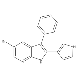 5-Bromo-3-phenyl-2-(1H-pyrrol-3-yl)-1H-pyrrolo[2,3-b]pyridine Structure