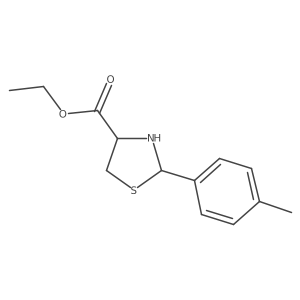 Ethyl 2-(4-methylphenyl)-1,3-thiazolidine-4-carboxylate Structure