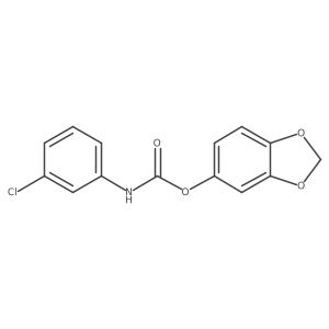 Carbanilic acid, m-chloro-, 3,4-(methylenedioxy)phenyl ester Structure