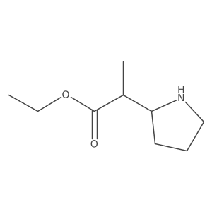 Ethyl 2-(pyrrolidin-2-yl)propanoate Structure