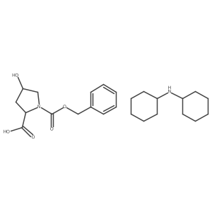 (2S,4S)-1-(Benzyloxycarbonyl)-4-hydroxypyrrolidine 2-carboxylic acid dicyclohexylammonium salt结构式